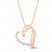 Diamond Heart Necklace 1/5 ct tw 10K Rose Gold 19"