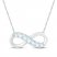 Infinity Necklace Natural Aquamarines 10K White Gold