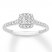 Diamond Engagement Ring 1/3 ct tw Princess/Round 10K White Gold