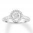 Diamond Engagement Ring 1-1/8 ct tw Round-cut 14K White Gold