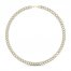 Men's Cuban Curb Chain Necklace 6 ct tw Diamonds 10K Yellow Gold 22"