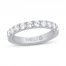 Leo Diamond Band 7/8 ct tw Round-cut 14K White Gold