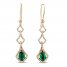 Le Vian Couture Emerald Earrings 7/8 ct tw Diamonds 18K Strawberry Gold