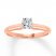 Solitaire Engagement Ring 1/3 Carat Diamond 14K Rose Gold