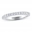 Leo Ideal Cut Diamond Wedding Band 1/3 ct tw Round-cut 14K White Gold