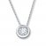 Diamond Necklace 1/6 Carat Round-cut 10K White Gold