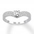 Diamond Engagement Ring 3/4 ct tw Round-cut 14K White Gold