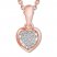 Diamond Accent Heart Necklace 10K Rose Gold