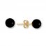 Onyx Bead Earrings 14K Yellow Gold