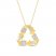 Diamond Recycle Symbol Necklace 1/5 ct tw Round/Baguette 10K Yellow Gold 18"