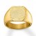 Men's Textured Signet Ring Yellow Ion-Plated Stainless Steel