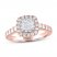 Leo Diamond Engagement Ring 1 ct tw Princess/Round 14K Two-Tone Gold