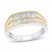 Men's Diamond Wedding Band 1/2 ct tw Round-cut 10K Two-Tone Gold