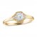 Diamond Engagement Ring 1/2 ct tw Emerald/Round 14K Yellow Gold