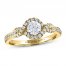 Adrianna Papell Diamond Engagement Ring 5/8 ct tw Round-cut 14K Yellow Gold