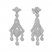 Diamond Chandelier Earrings 1/2 ct tw Round-cut Sterling Silver