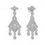 Diamond Chandelier Earrings 1/2 ct tw Round-cut Sterling Silver