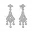 Diamond Chandelier Earrings 1/2 ct tw Round-cut Sterling Silver