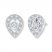 Diamond Earrings 1/4 ct tw Round-cut 10K White Gold