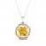 Citrine & White Lab-Created Sapphire Knot Necklace 10K Yellow Gold/Sterling Silver 18"