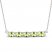 Peridot Bar Necklace Sterling Silver 18"