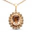Le Vian Morganite Necklace 1/8 ct tw Diamonds 14K Strawberry Gold 20"