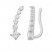 Leo Diamond Earring Climbers 1 ct tw 14K White Gold