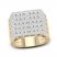 Men's Diamond Multi-Row Ring 2 ct tw Baguette & Round-cut 10K Yellow Gold