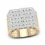 Men's Diamond Multi-Row Ring 2 ct tw Baguette & Round-cut 10K Yellow Gold