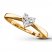 Diamond Heart Ring 1/8 ct tw Round-cut 10K Yellow Gold