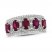 Lab-Created Ruby & White Lab-Created Sapphire Ring Sterling Silver