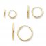 Children's Hoop Earrings 3-Pair Set 14K Yellow Gold