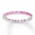 Stackable Ring Lab-Created Pink Sapphire Sterling Silver