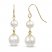 Cultured Pearl Dangle Earrings 14K Yellow Gold