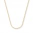 Square Wheat Chain 14K Yellow Gold Necklace 18" Length