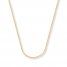 Square Wheat Chain 14K Yellow Gold Necklace 18" Length