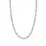 24" Figaro Link Chain 14K White Gold Appx. 4.7mm