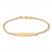 Children's Oval ID Figaro Bracelet 14K Yellow Gold 6"