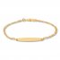 Children's Oval ID Figaro Bracelet 14K Yellow Gold 6"