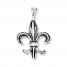 Fleur-de-lis Charm Sterling Silver