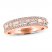 Adrianna Papell Diamond Anniversary Ring 1/2 ct tw Baguette/Round 14K Rose Gold