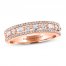 Adrianna Papell Diamond Anniversary Ring 1/2 ct tw Baguette/Round 14K Rose Gold