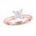 Diamond Solitaire Engagement Ring 1 ct tw Princess-cut 14K Rose Gold