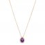 Le Vian Amethyst & Diamond Necklace 1/8 ct tw 14K Strawberry Gold 18"