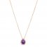 Le Vian Amethyst & Diamond Necklace 1/8 ct tw 14K Strawberry Gold 18"