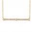 Bar Necklace 1/4 ct tw Diamonds 10K Yellow Gold
