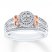 Diamond Bridal Set 1/3 ct tw Round-cut 10K Two-Tone Gold