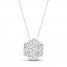 Diamond Fashion Necklace 1/4 ct tw Round-cut 10K White Gold 18"