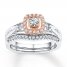 Diamond Bridal Set 3/8 ct tw Round-cut 10K Two-Tone Gold