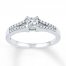 Diamond Engagement Ring 1/2 ct tw Princess-cut 10K White Gold